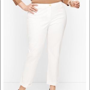 NEW TALBOTS Relaxed Chino Pant White